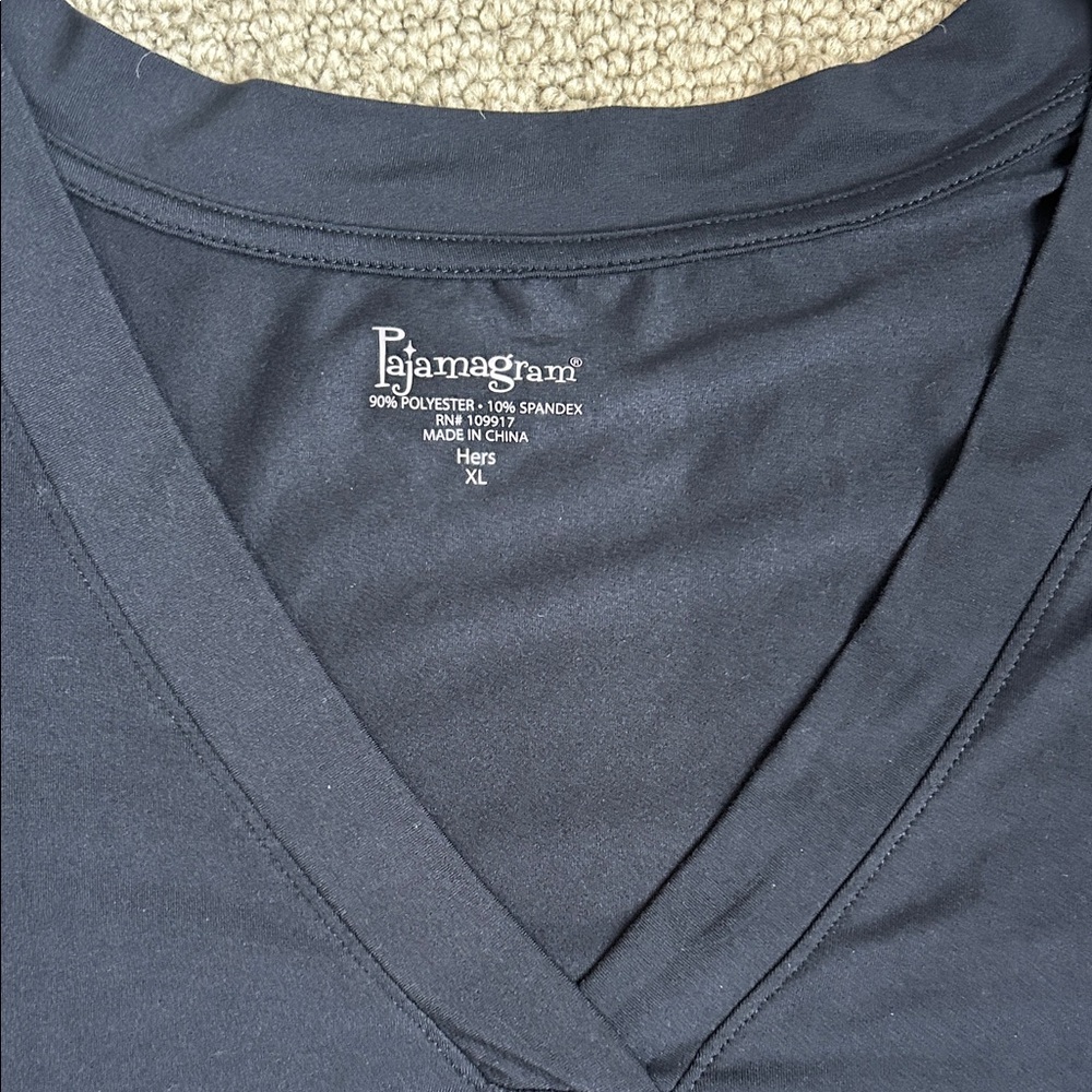 Pajamagram Black V-Neck Top